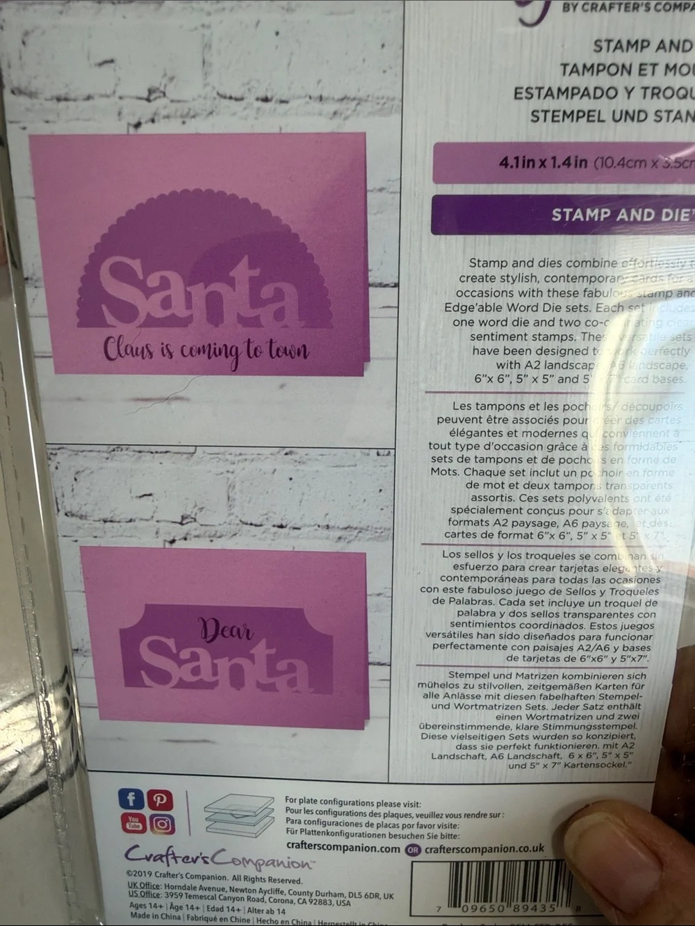 Crafters Companion ‘Santa’ Stamp & Die Set